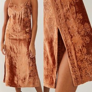 Anthropologie Lucie Embroidered Slip Dress